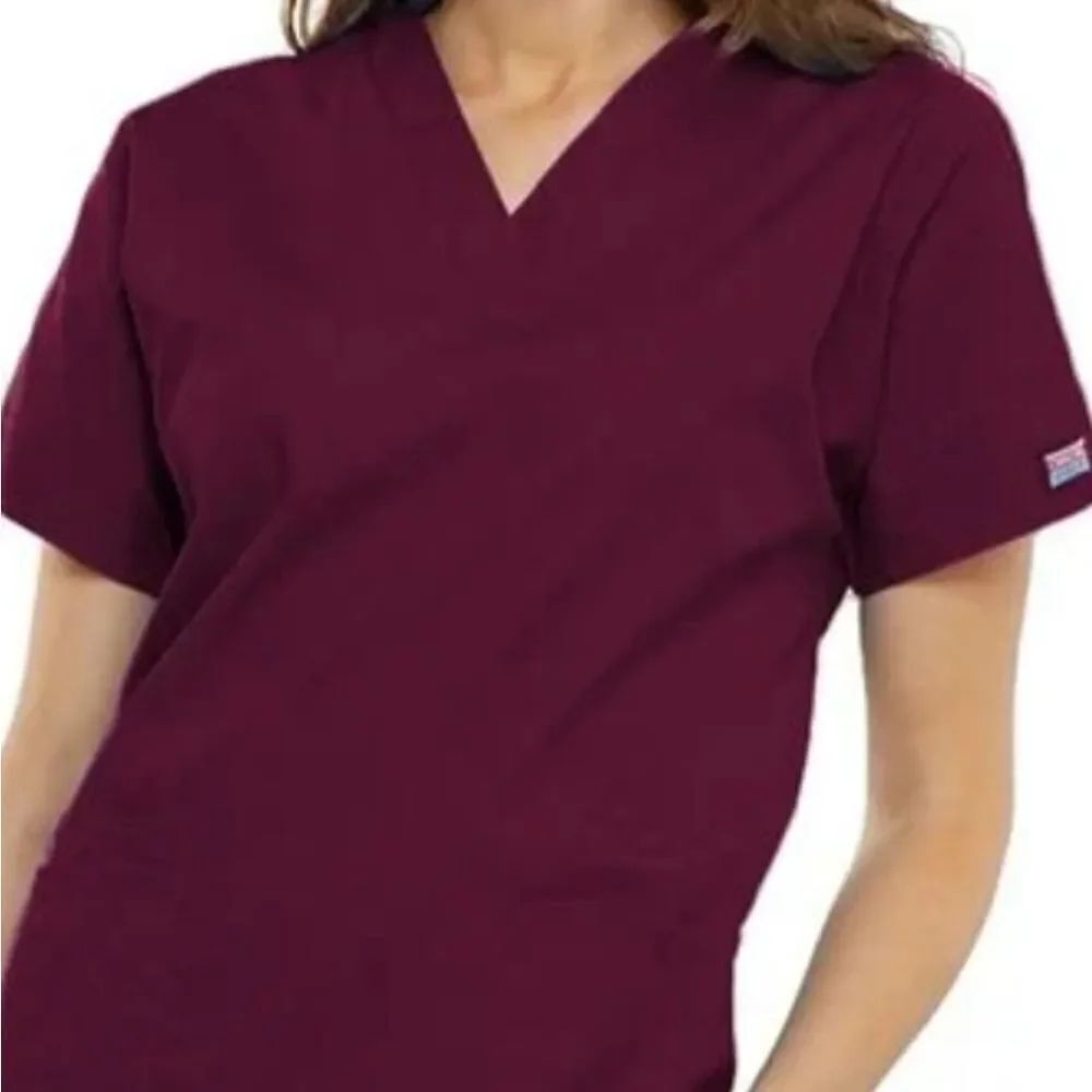 CHEROKEE WOMEN"S V-NECK 2 POCKET SOLID SCRUB